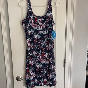 Columbia PFG Women's Tropical Print Dress - Navy, Red, White 50 SPF!!